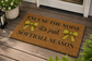 Softball Season Doormat – Excuse The Noise It’s Just Softball Season – Softball Mom Decor – Sports Front Door Mat – Game Day Porch Rug